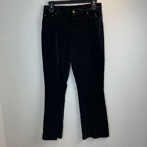 Jones New York Signature Black Velour Jeans EUC - Picture 1 of 8